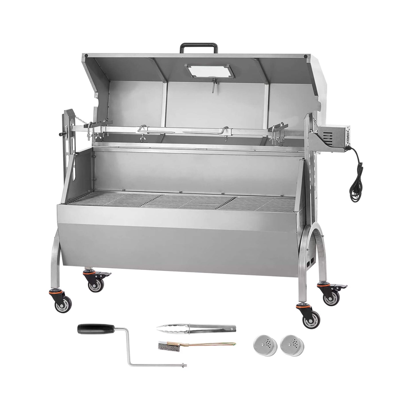 Heavy-Duty 52W Spit Roaster Rotisserie BBQ Grill For Pig, Lamb And Chicken (SAK59286)