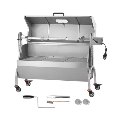Heavy-Duty 52W Spit Roaster Rotisserie BBQ Grill For Pig, Lamb And Chicken (SAK59286)