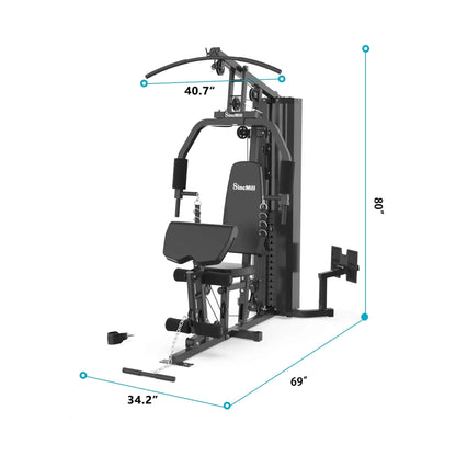Heavy Duty All-In-One Home Gym Workout Station For Full Body Strength Training, 150LBS (SAK12959)