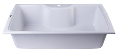 ALFI brand AB3520DI 35" Drop-In Single Bowl Granite Composite Kitchen Sink