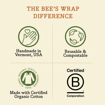 Bee's Wrap Food Wrap - Botanical Print - Assorted Wrap 3 Pack