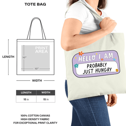 Hello I Am - Personalized Custom Tote Bag - Back To School, First Day Of School, Birthday, Loving, Funny Gift for Teacher, Kindergarten, Preschool, Pre K, Paraprofessional, Educator