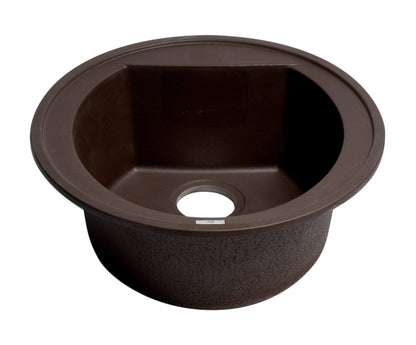 ALFI brand AB2020DI 20" Drop-In Round Granite Composite Kitchen Prep Sink