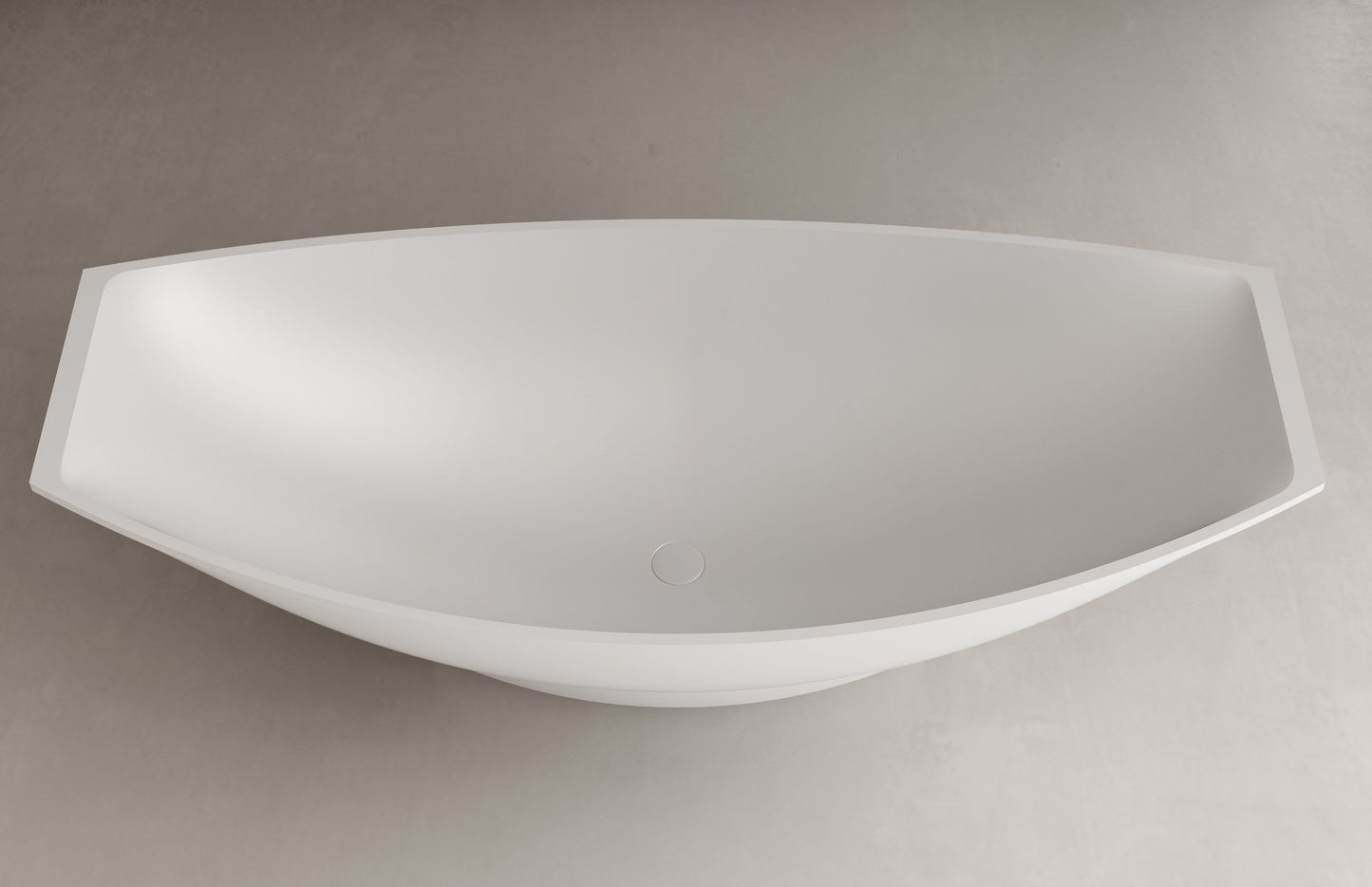 ALFI brand  AB9991 White Matte 71" Solid Surface Resin Free Standing Hammock Style Bathtub