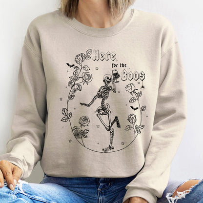 Here For The Boos Halloween Sweatshirt