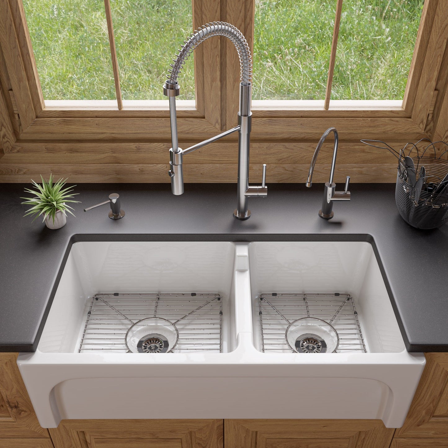 ALFI brand ABKF3732 Commercial Spring Kitchen Faucet