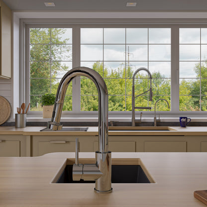 ALFI brand AB1720UM 17" Undermount Rectangular Granite Composite Kitchen Prep Sink