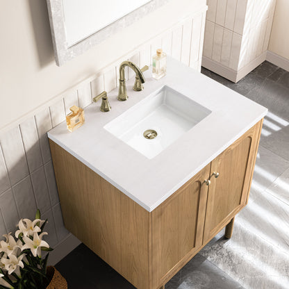 Laurent 30" Single Vanity Cabinet, Light Natural Oak
