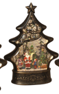 Illuminated Christmas Tree Water Globe  - Santa