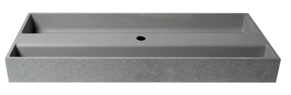 ALFI brand  ABCO48TR 48" Solid Concrete Gray Matte Trough Sink for the Bathroom