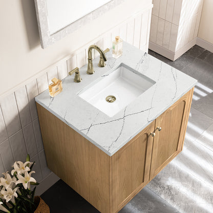 Laurent 30" Single Vanity Cabinet, Light Natural Oak