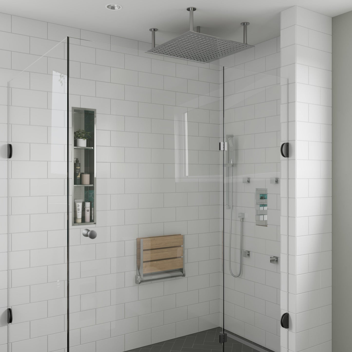 ALFI brand  ABLD36B-PSS 36" Modern Polished Stainless Steel Linear Shower Drain with Solid Cover