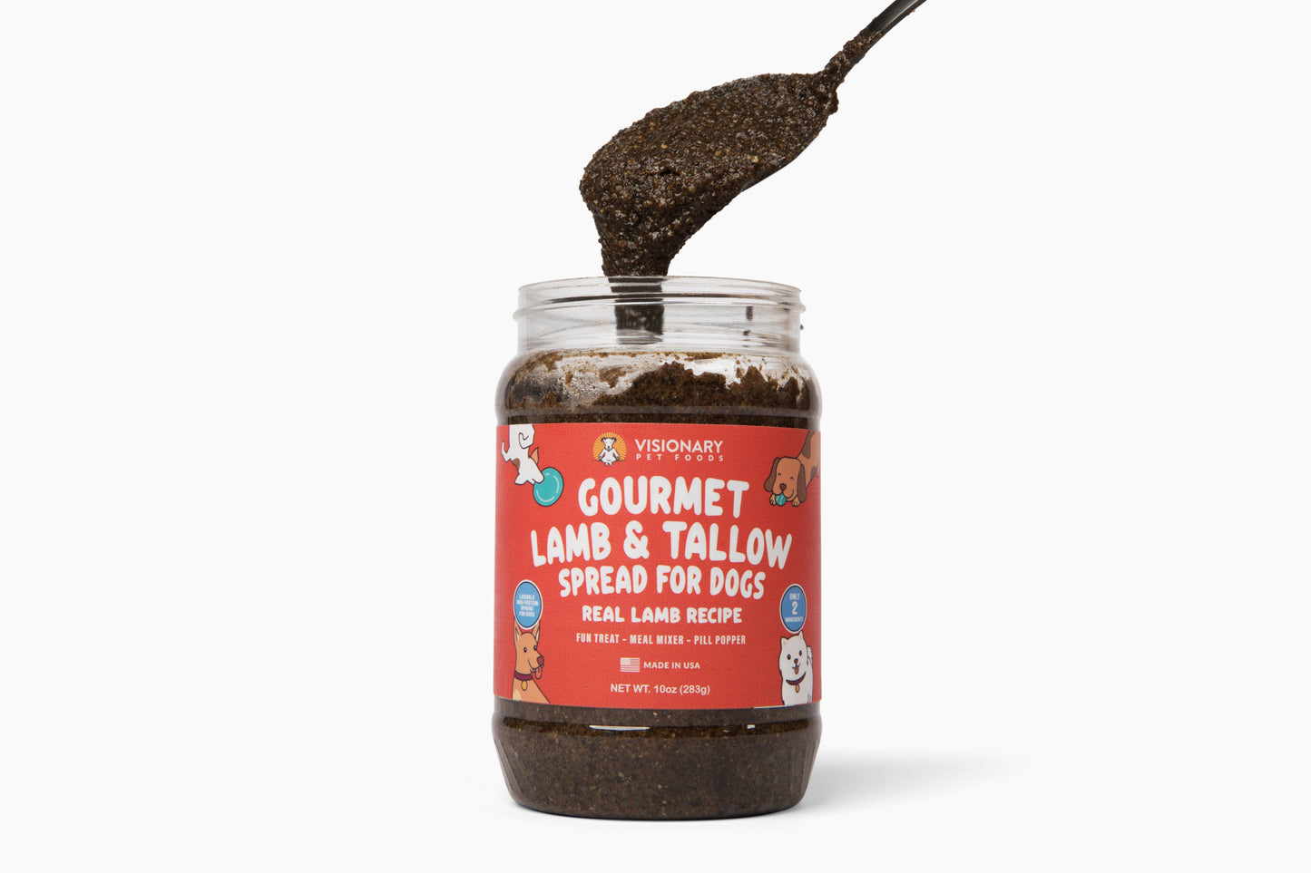 Lamb and Beef Tallow Meat Spread | NEW 12oz Jar | Family Pet | Kitchen + Metal