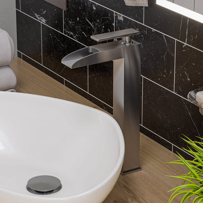 ALFI brand AB1597 Single Hole Tall Waterfall Bathroom Faucet