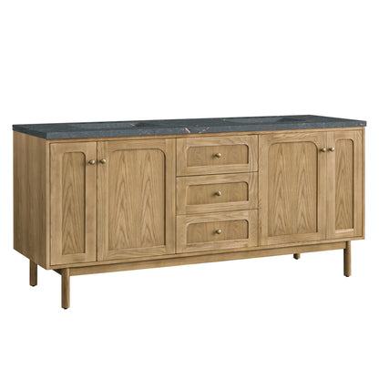 Laurent 72" Double Vanity Cabinet, Light Natural Oak