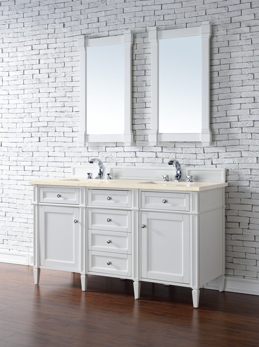 Brittany 60" Double Vanity in Bright White