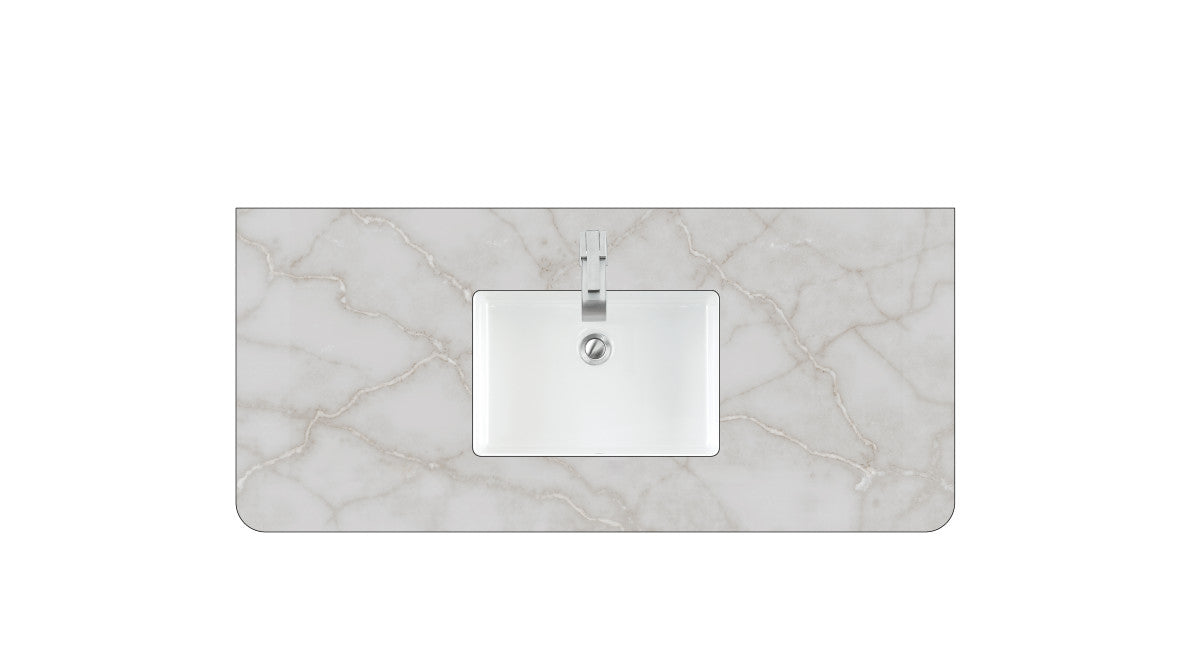 48" Single Radius Cut Top, 3 CM Silestone w/ Sink