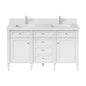 Brittany 60" Double Vanity in Bright White