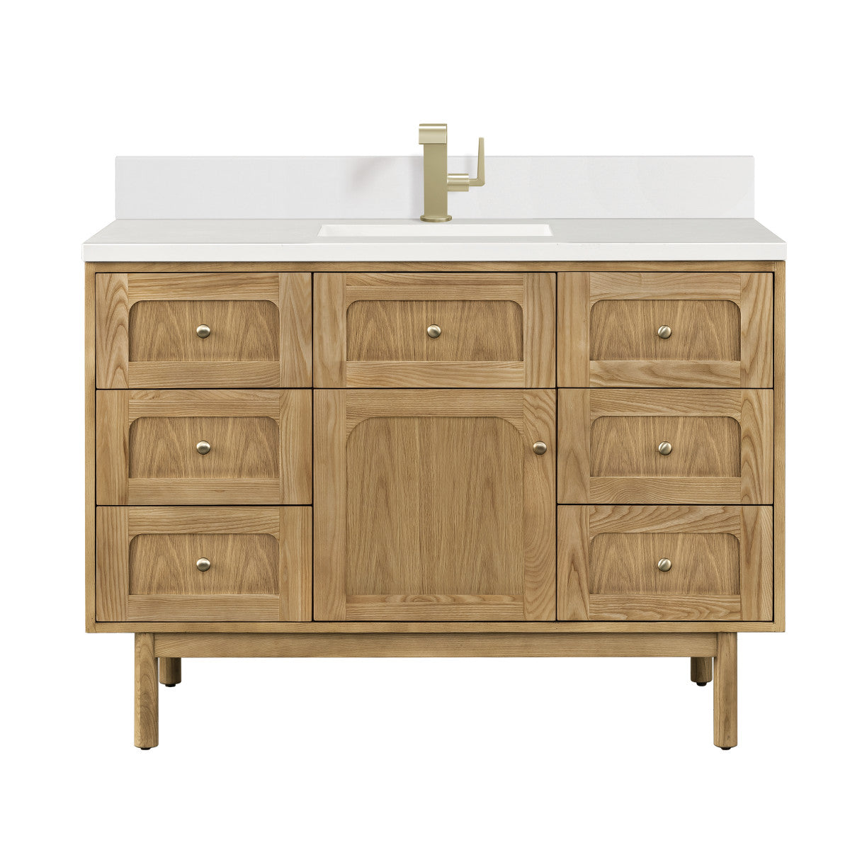 Laurent 48" Single Vanity Cabinet, Light Natural Oak