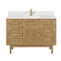 Laurent 48" Single Vanity Cabinet, Light Natural Oak