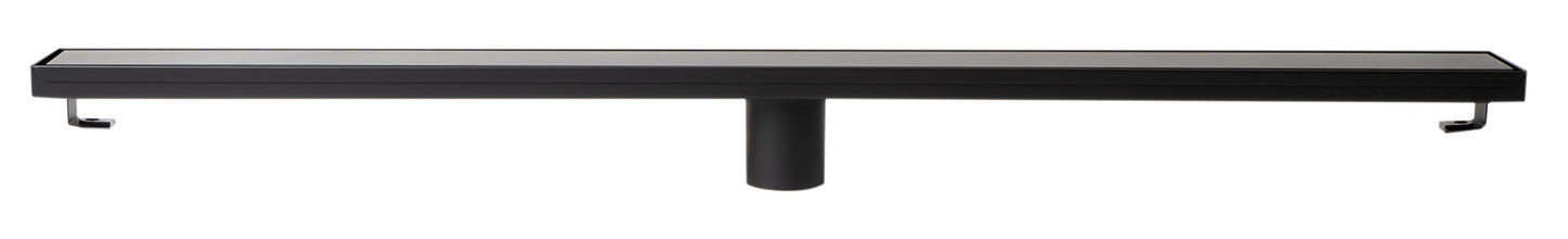 ALFI brand ABLD36B ABLD36B-BM 36" Black Matte Stainless Steel Linear Shower Drain with Solid Cover