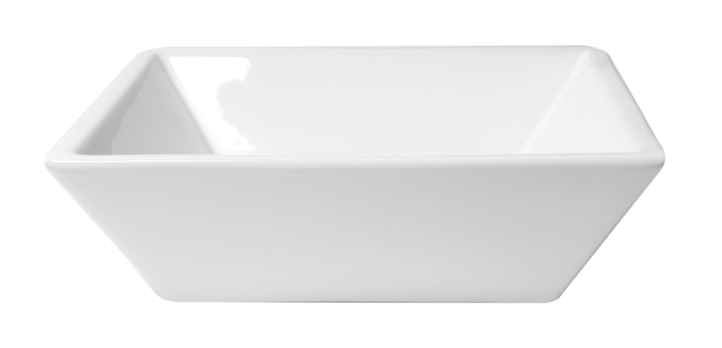 ALFI brand  ABC912 White 17" Square Above Mount Ceramic Sink