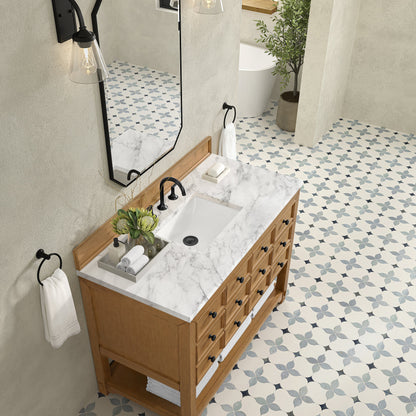 Malibu 48" Single Vanity, Amber Birch