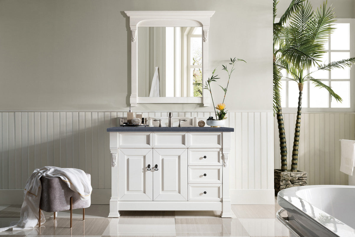 Brookfield 48" Single Vanity Cabinet, Bright White