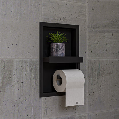 AlFI brand ABTPNC88 Stainless Steel Recessed Toilet Paper Holder Niche