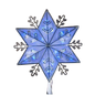 Lighted Snowflake 10" Tree Topper - Blue