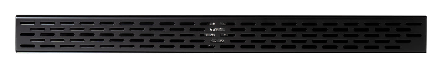 ALFI brand ABLD32C ABLD32C-BM 32" Black Matte Stainless Steel Linear Shower Drain with Groove Holes