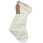 Fabric Knit Stocking White With JoyTag