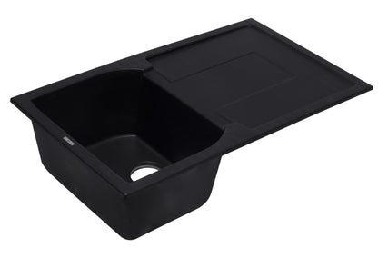 ALFI brand AB1620DI 34" Single Bowl Granite Composite Kitchen Sink with Drainboard