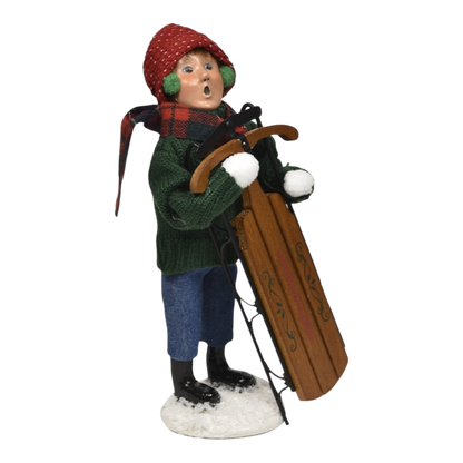 Winter Sports Family - Sledding Boy