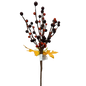 Orange Burgandy Berry Spray  With Autumn Leaves 10  Inch