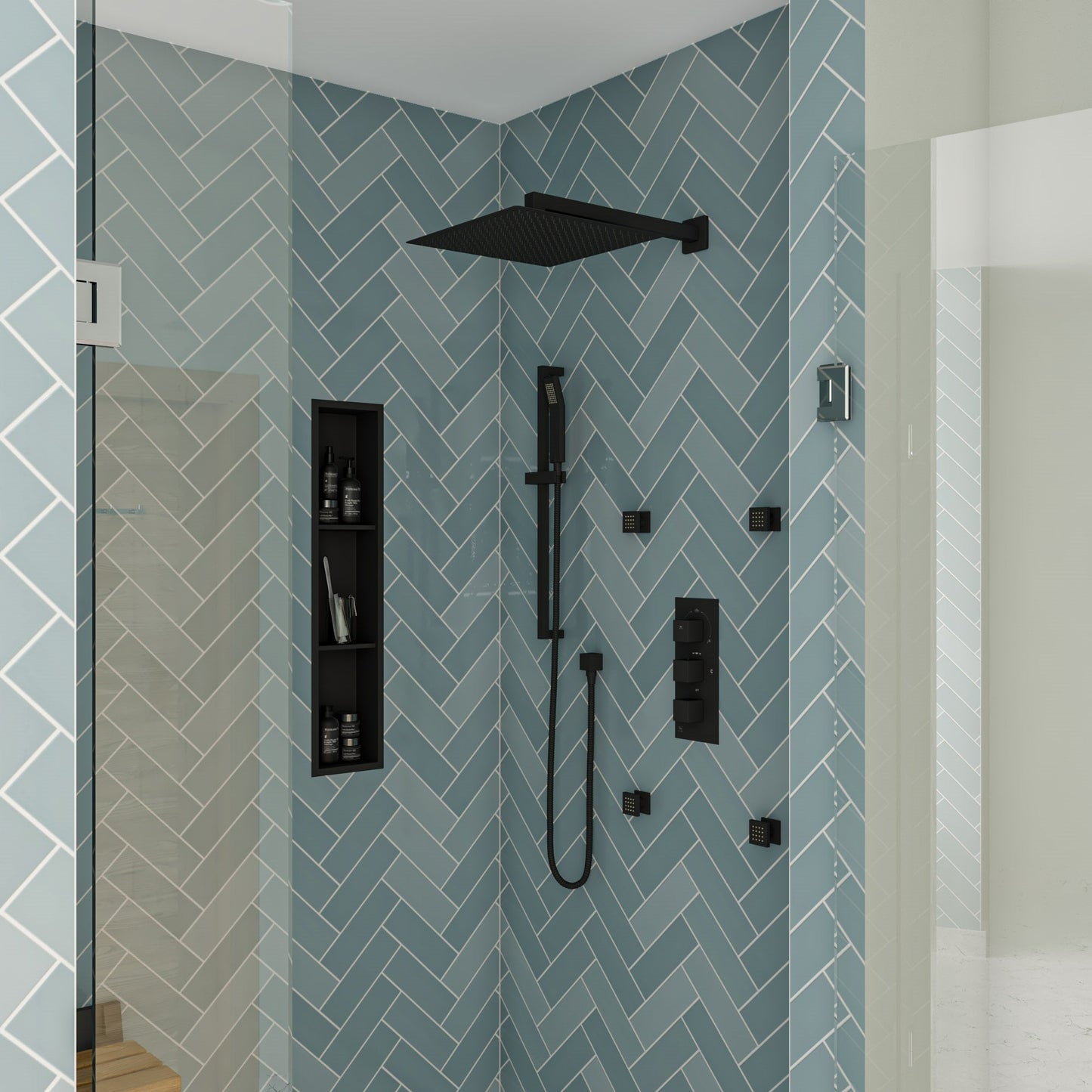 ALFI brand ABSA20S 20" Square Wall Shower Arm