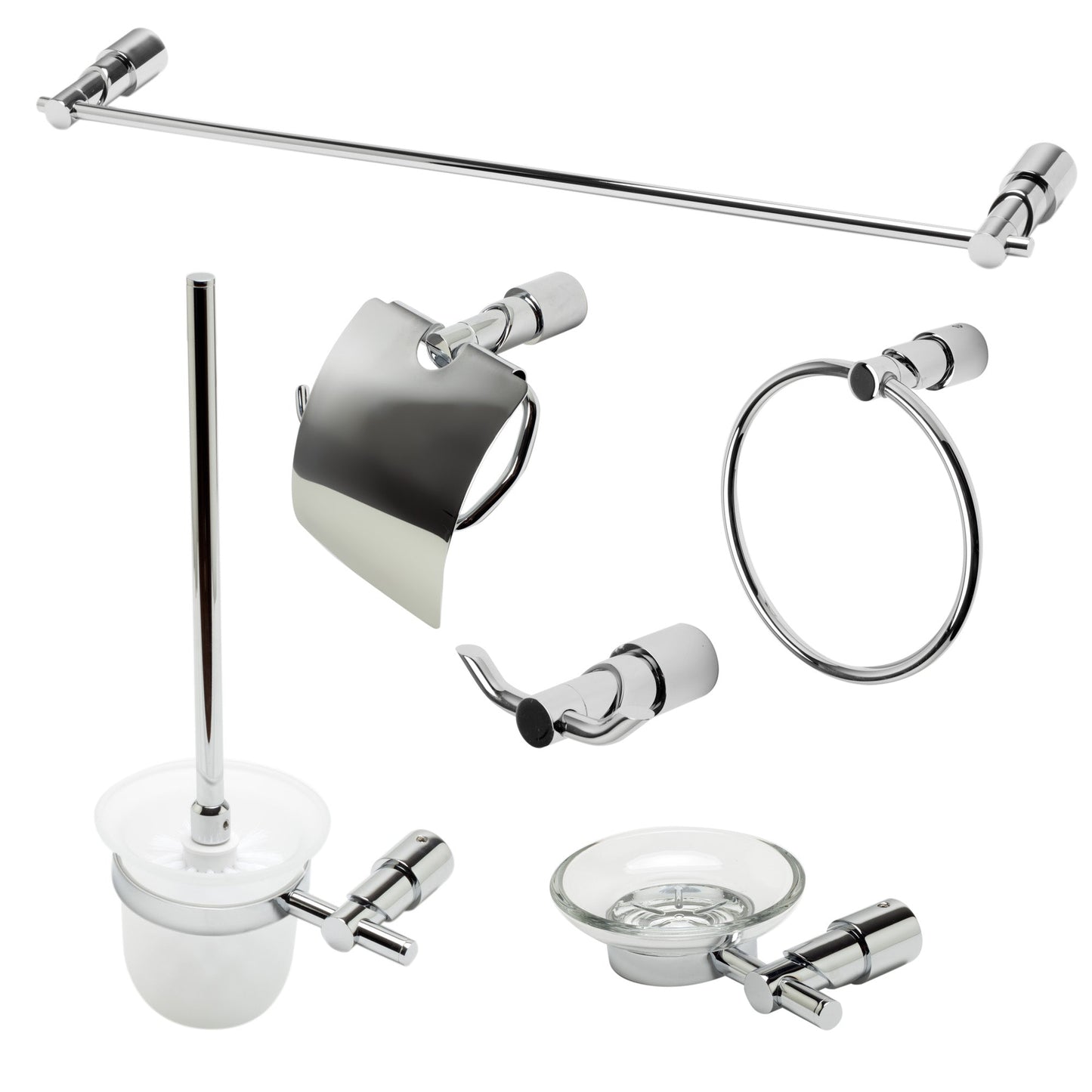 ALFI brand AB9508 6 Piece Matching Bathroom Accessory Set