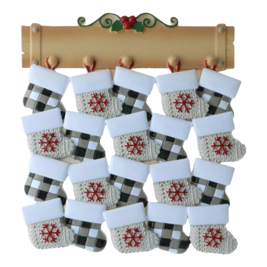 Stocking Family Up To 20 Ornament