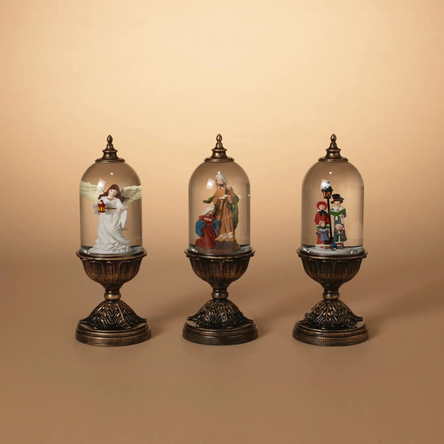 Holiday Lighted Spinning Water Globe - 3 Assorted