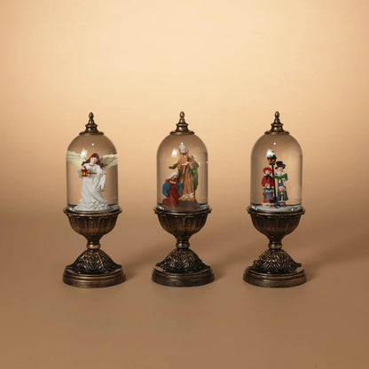 Holiday Lighted Spinning Water Globe - 3 Assorted