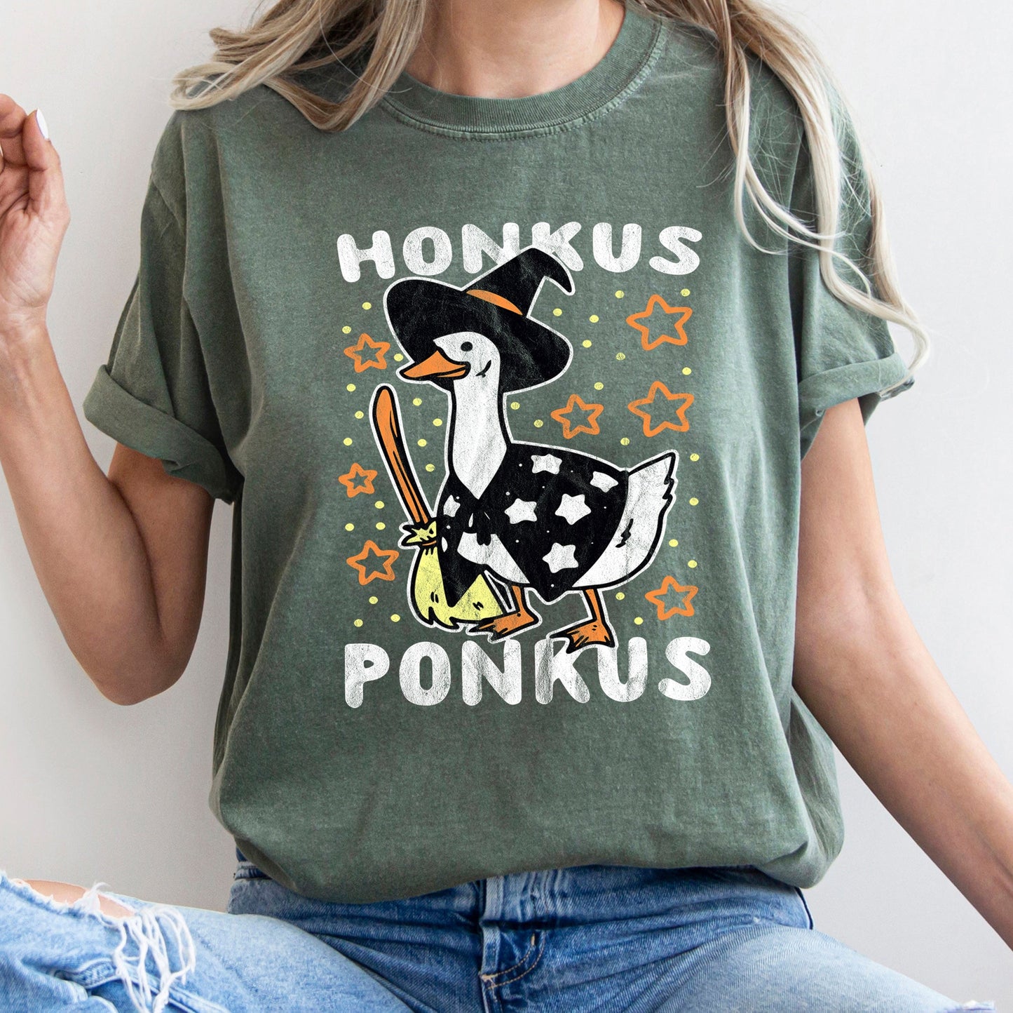 Honkus Ponkus Retro Halloween Comfort Colors Tshirt