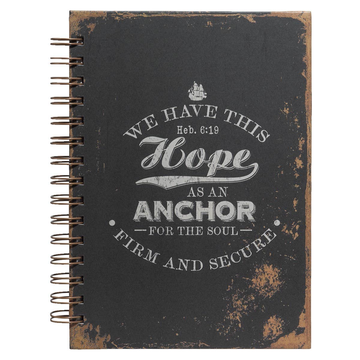 Hope As An Anchor Large Hardcover Wirebound Journal - Hebrews 6:19