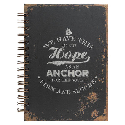 Hope As An Anchor Large Hardcover Wirebound Journal - Hebrews 6:19