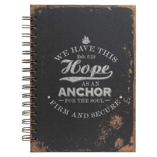 Hope As An Anchor Large Hardcover Wirebound Journal - Hebrews 6:19