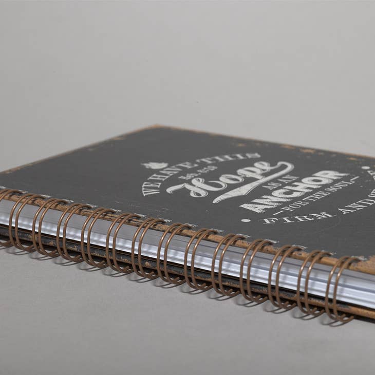 Hope As An Anchor Large Hardcover Wirebound Journal - Hebrews 6:19