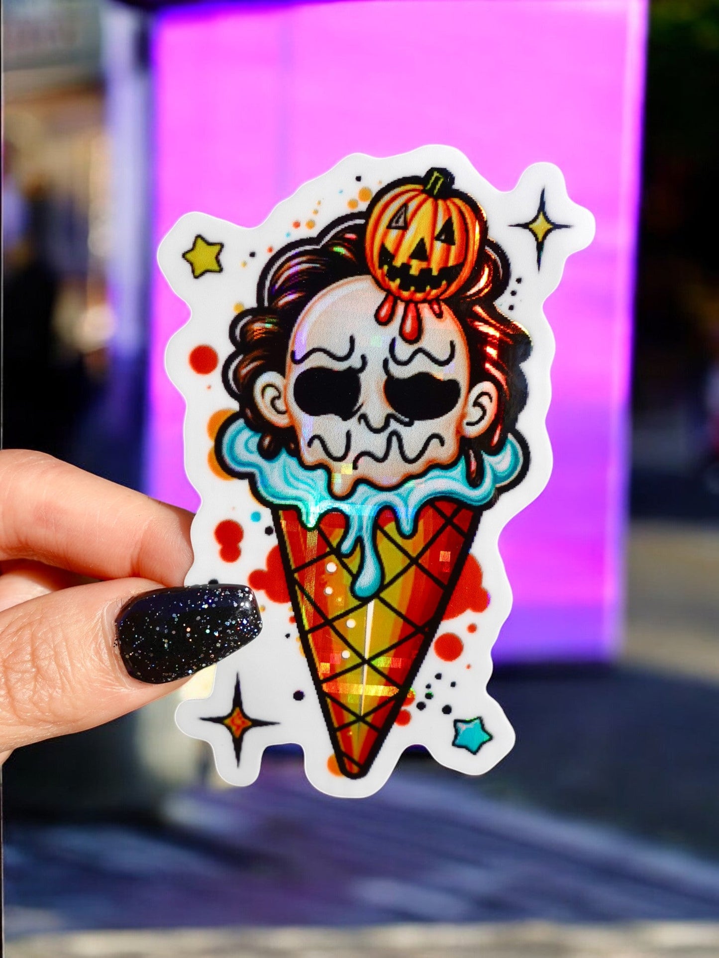 Horror Sundae Halloween Sticker