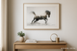 Horse Artwork Displayed in Modern Home Interior