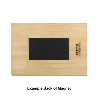 Hot Pink Flamingo Wood Print Magnets