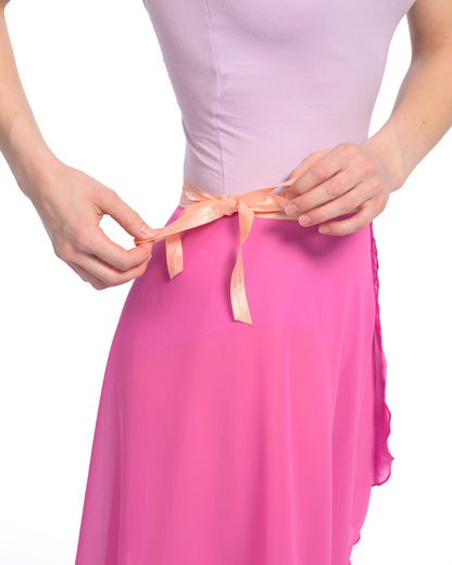 Hot Pink Chiffon Ballet Wrap Skirt - Classical