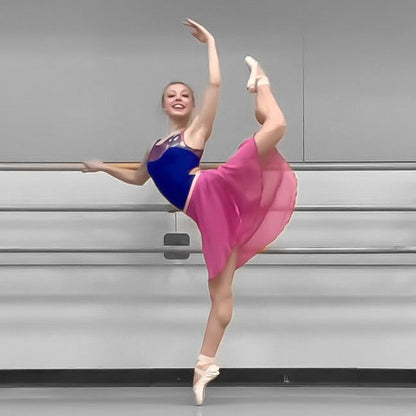 Hot Pink Chiffon Ballet Wrap Skirt - Contemporary